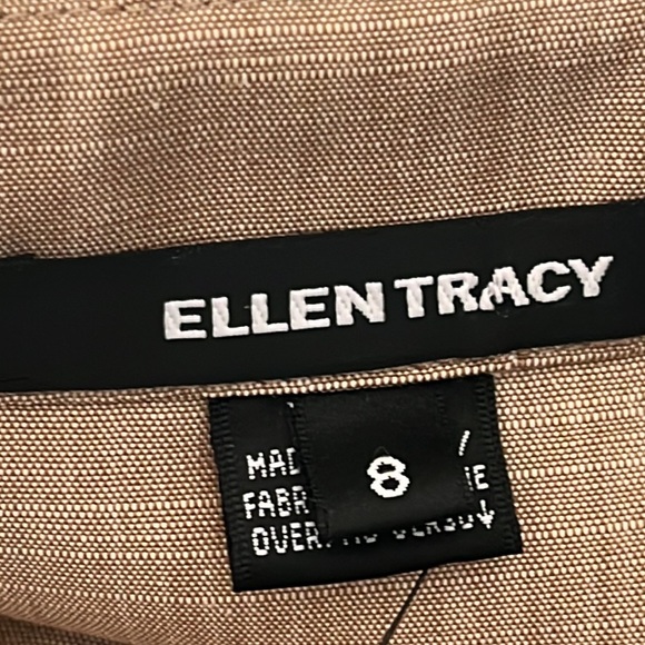 Ellen Tracy, silk/linen/virgin wool blend jacket/blazer with belt, 8 - Picture 11 of 13